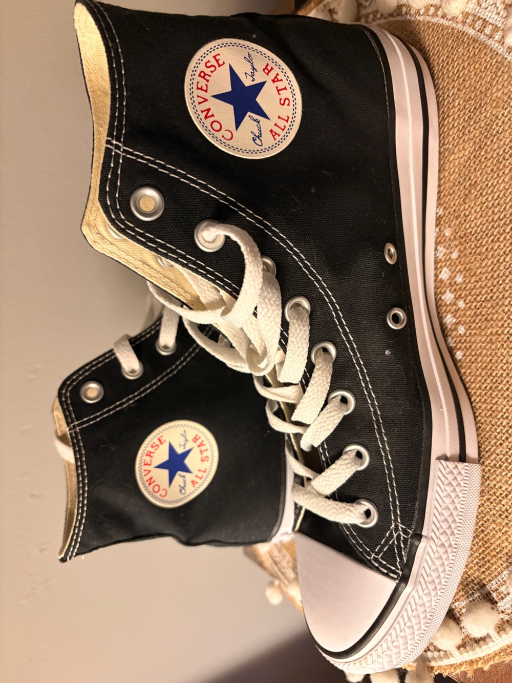 Converse Black and White High-Top All Star Sneakers